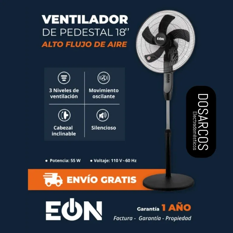VENTILADOR DE PEDESTAL 18" EÓN (FAD)