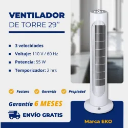 VENTILADOR DE TORRE 29" EKO (EKO29-11B) (FAD)