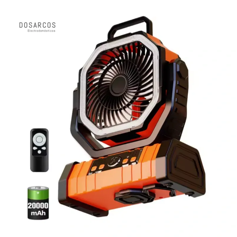 VENTILADOR RECARGABLE F6 / 20 MIL MAH - NEGRO (HAB)