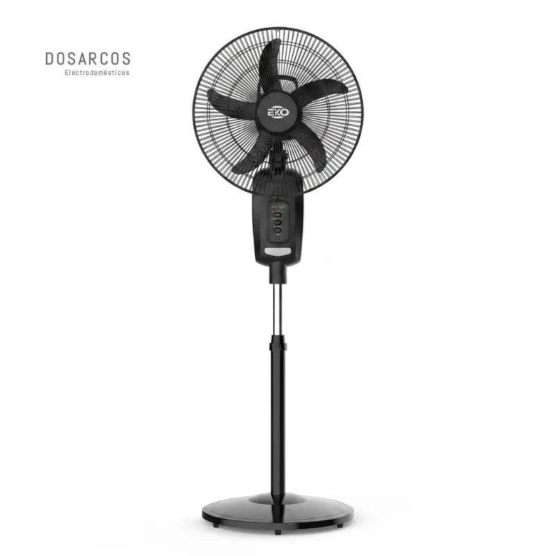 VENTILADOR RECARGABLE DE PEDESTAL 16" EKO - NEGRO (FAD)