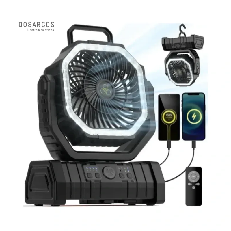 VENTILADOR RECARGABLE F6 / 20 MIL MAH - NARANJA (HAB)