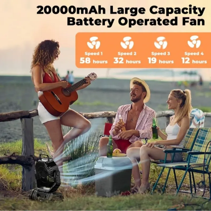 VENTILADOR RECARGABLE PORTÁTIL 20 MIL MAH 