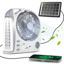 VENTILADOR RECARGABLE PORTÁTIL 6 EN 1 