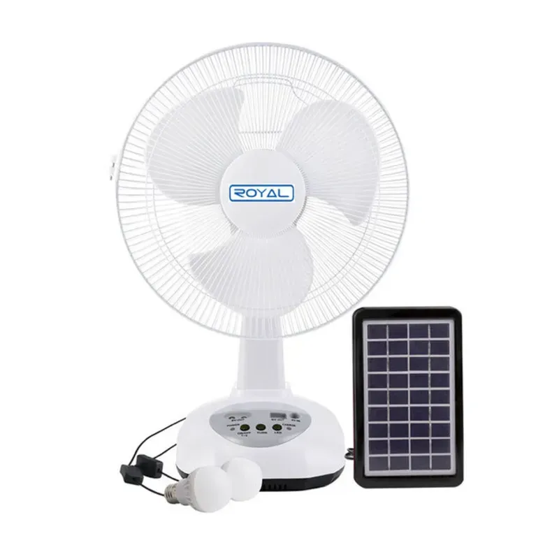 VENTILADOR RECARGABLE ROYAL 12" + PANEL SOLAR