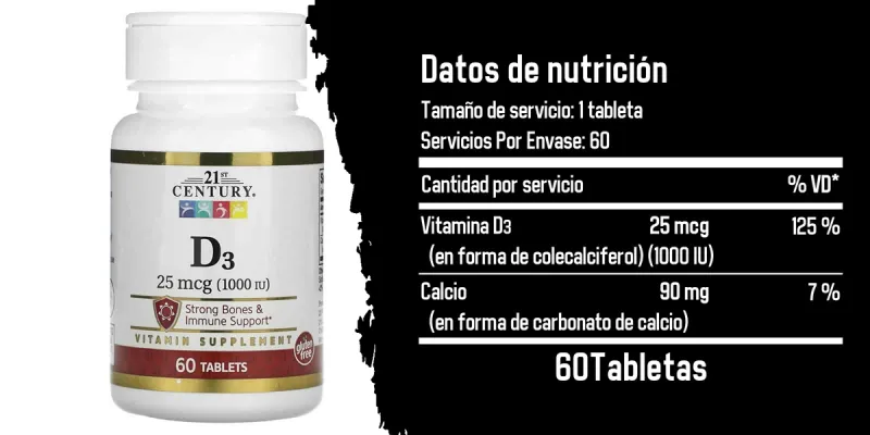 21st Century D3 25 mcg (1000 UI)