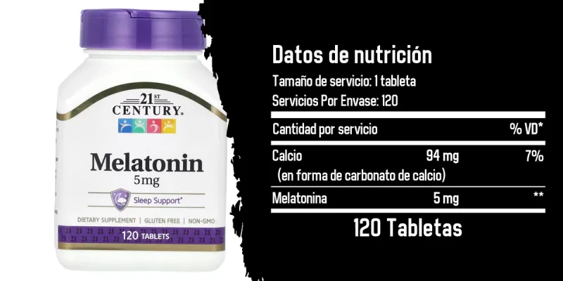 21st Century, Melatonin, 5 mg, 120 Tablets