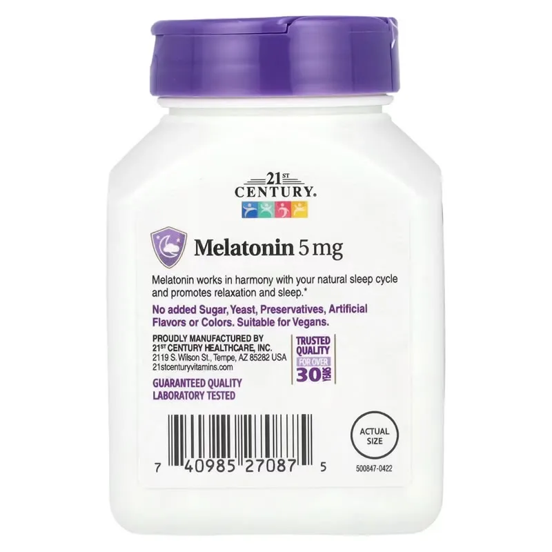21st Century, Melatonin, 5 mg, 120 Tablets