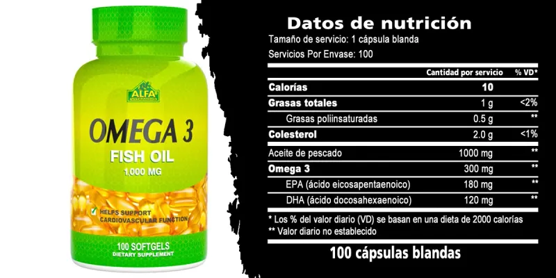 Alfa Omega 3 fish oil 1000mg