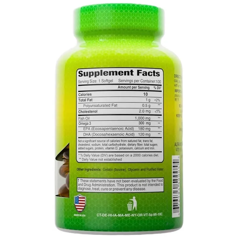 Alfa Omega 3 fish oil 1000mg