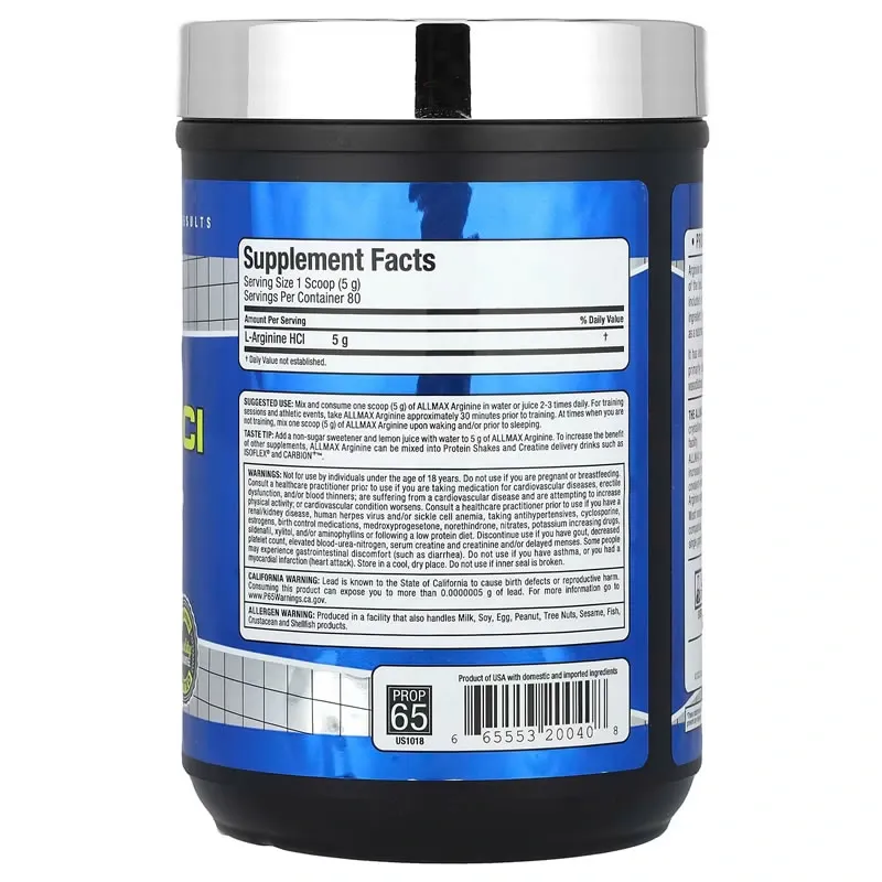 ALLMAX, Essentials, Clorhidrato de arginina, 400 g (14,11 oz)