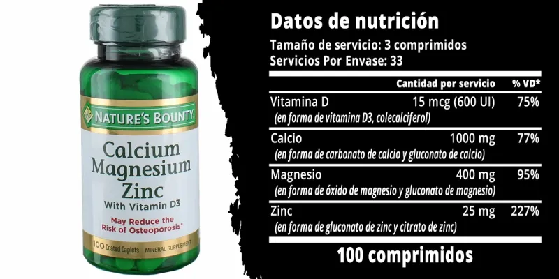 Nature's Bounty Calcium Magnesium Zinc