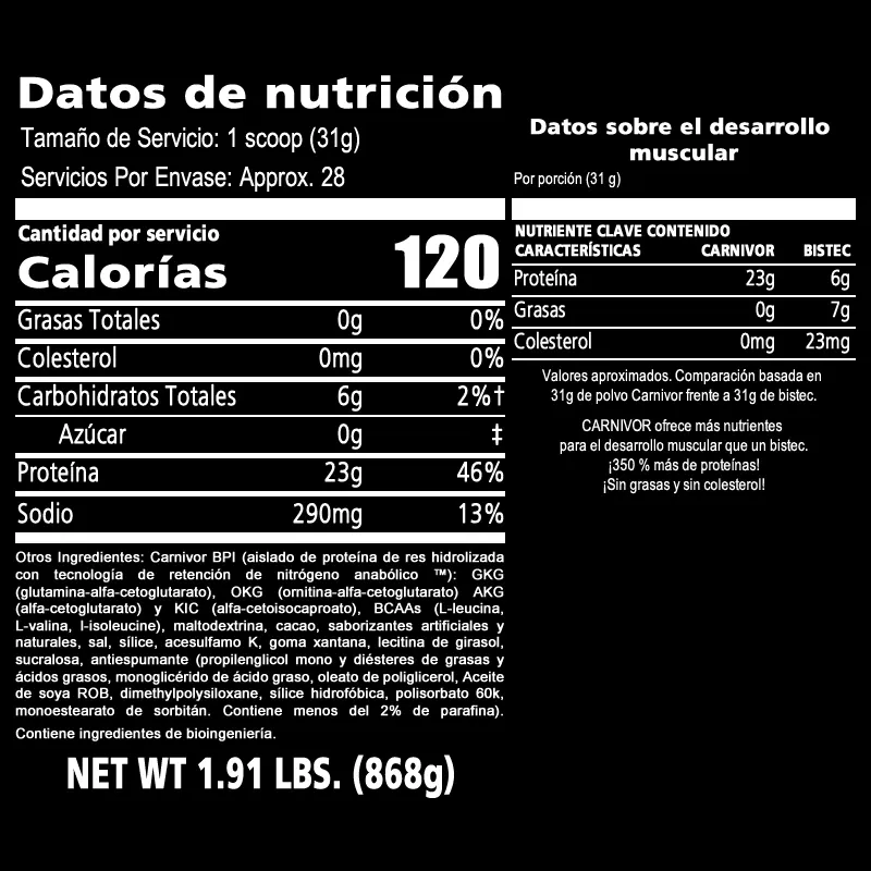 Carnivor Beef Protein Isolate 2 lb