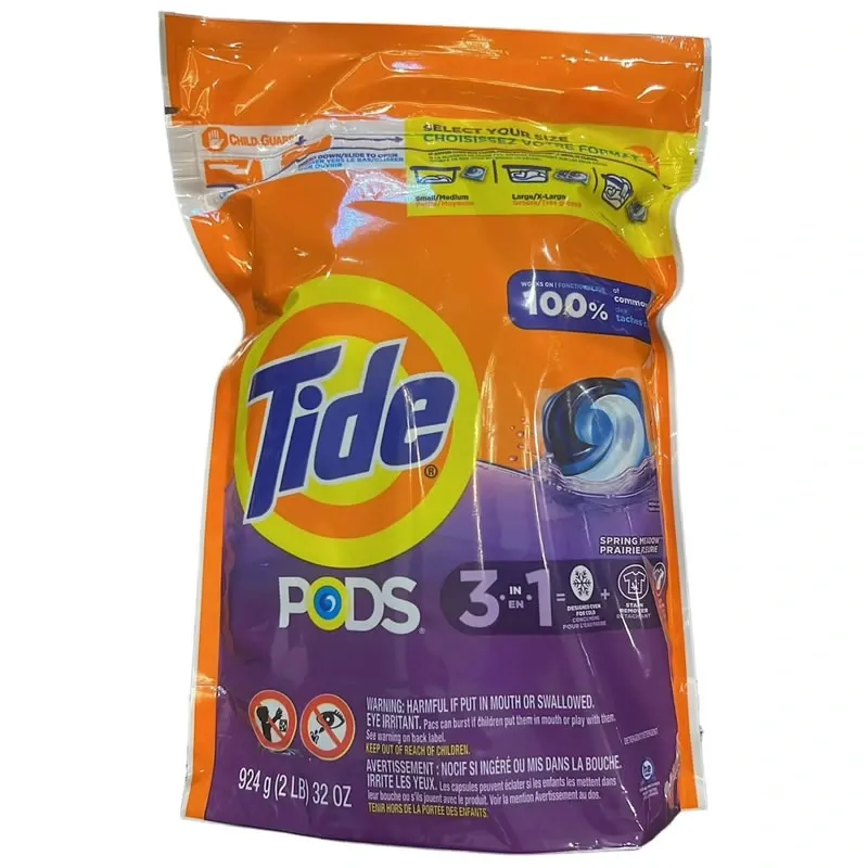 Tide PODS Packs de Detergente Líquido para Ropa, Aroma a Pradera Primaveral, 39 Unidades