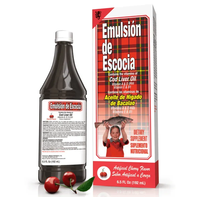 Emulsión de Escocia Suplemento Dietético Sabor Cereza, 6.5 fl oz