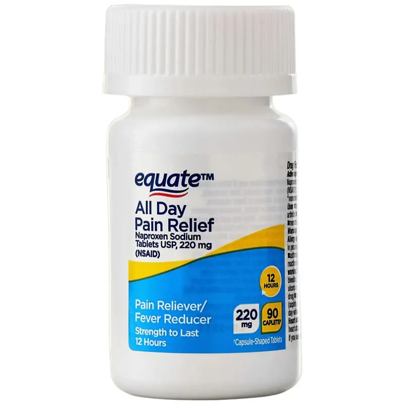 Equate Cápsulas de Naproxeno Sódico para Aliviar el Dolor durante Todo el Día, 220 mg, 90 Unidades