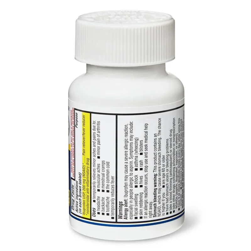 Equate Comprimidos de Ibuprofeno, 200 mg, Analgésico y Antipirético, 100 Unidades