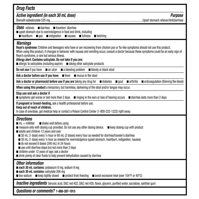 Equate para Aliviar el Malestar Estomacal 16 fl oz(Pepto Bismol)