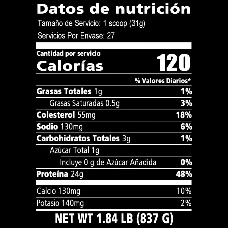 Gold Standard Sabor Natural 100% Whey Protein 1.84 lb
