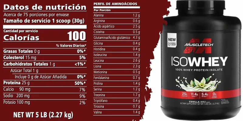 ISOWHEY 100% Whey Protein Isolate 5LB