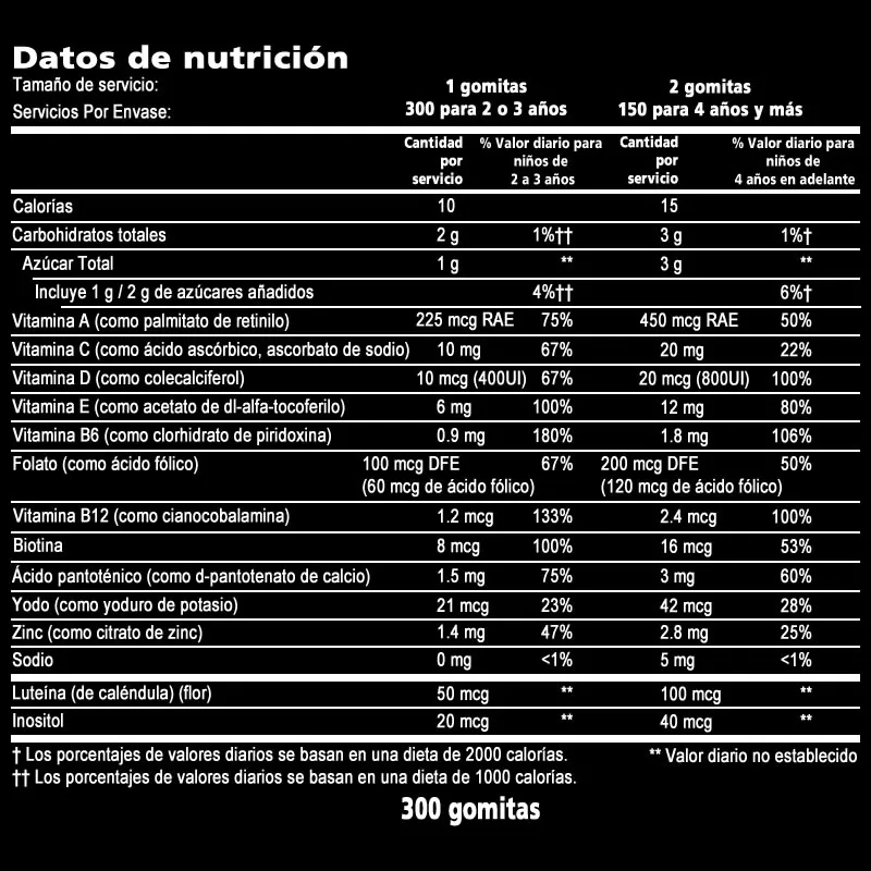 L'il Critters Gummy Vites - Multivitamínico diario para niños 300 gomitas