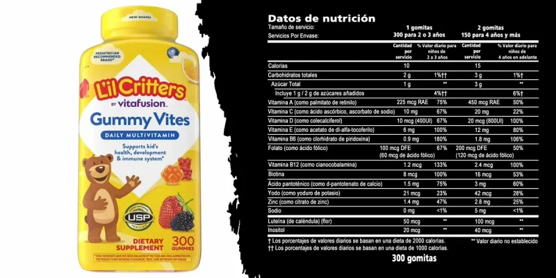 L'il Critters Gummy Vites - Multivitamínico diario para niños 300 gomitas