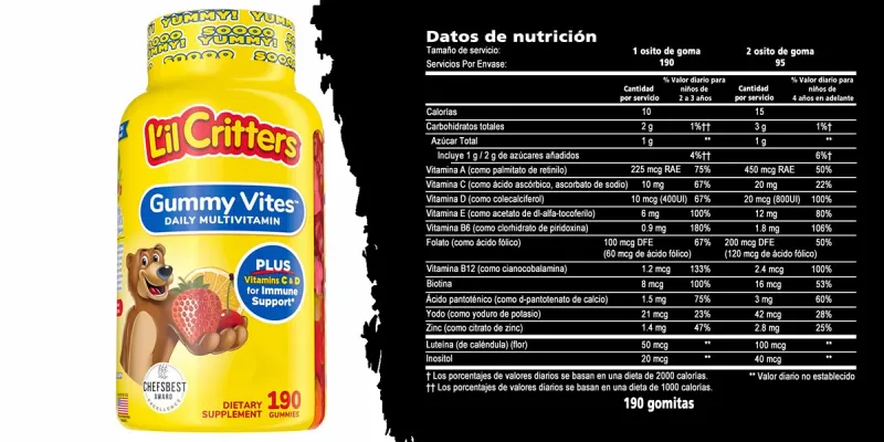 L'il Critters Gummy Vites - Multivitamínico diario para niños