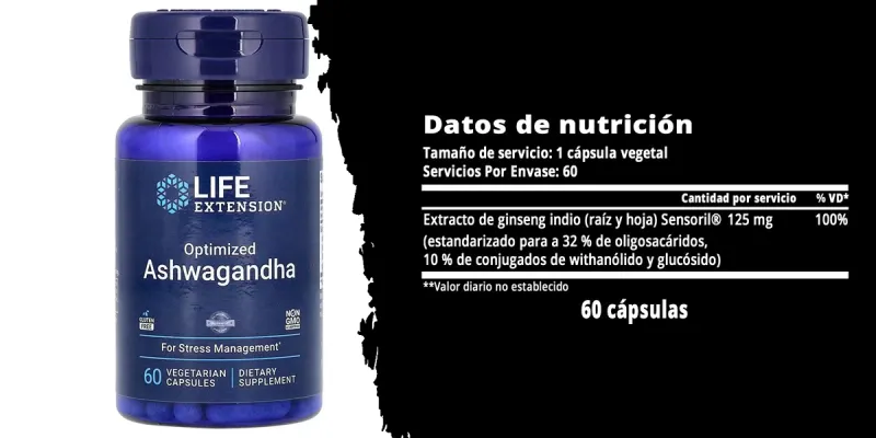 Life Extension, Ginseng indio optimizado, 125 mg, 60 cápsulas vegetales 