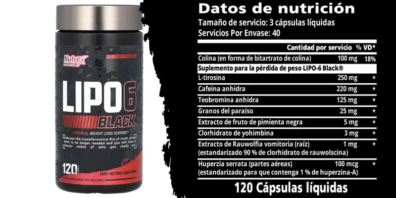 Lipo 6 Black 120 cápsulas