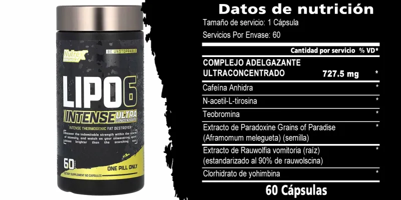 Lipo 6 Intense, Ultraconcentrado, 60 cápsulas
