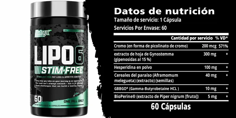 Lipo 6 Stim Free, Sin estimulantes, 60 cápsulas 