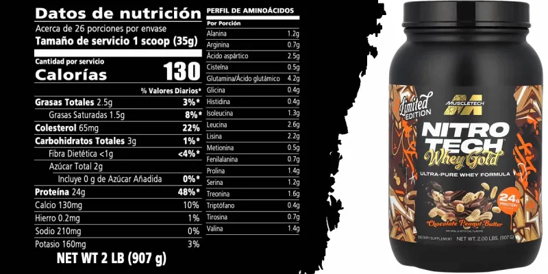 LTD. Nitrotech Whey Gold 2 lb ULTRA-PURA WHEY FORMULA