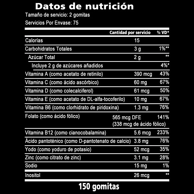 Amazon Basics Gomitas multivitamínicas para adultos