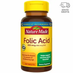 Nature Made Ácido Fólico 400 mcg 250 Tabletas