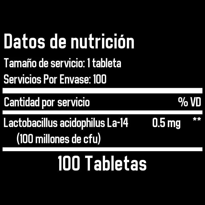 Nature's Bounty Acidophilus Probiotic, 100 Tabletas