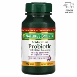 Nature's Bounty Acidophilus Probiotic, 100 Tabletas