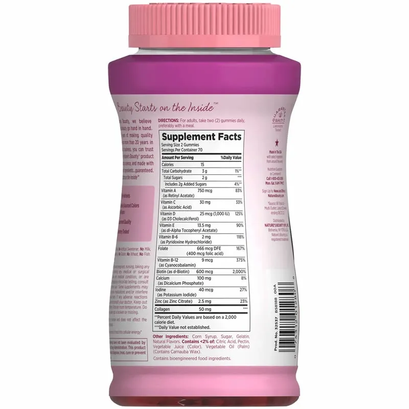 Nature's Bounty Optimal Solutions, Gomitas multivitamínicas para mujer para apoyo inmunológico
