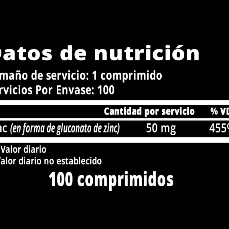 Nature's Bounty Zinc 50 mg, 100 comprimidos