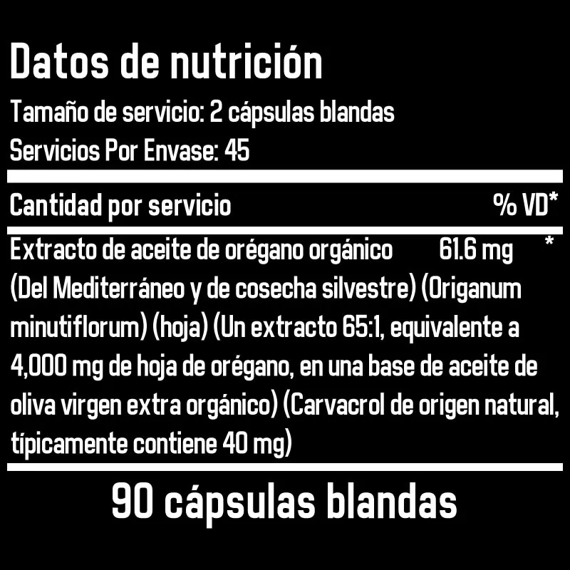 Nature's Truth Aceite de Orégano 4000 mg - 90 unidades