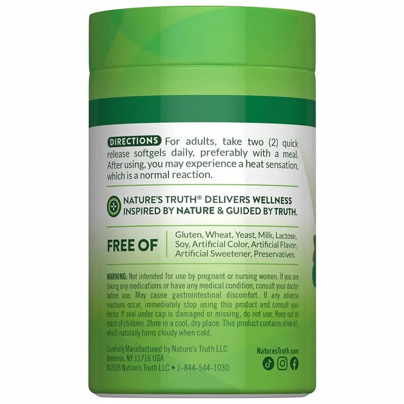 Nature's Truth Aceite de Orégano 4000 mg - 90 unidades