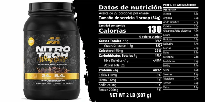 Nitrotech 100% Whey Gold 2 lb