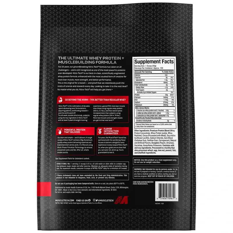 Nitrotech Whey Protein 10 lb