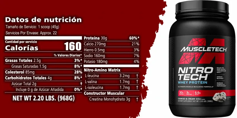 Nitrotech Whey Protein 2,2 lb