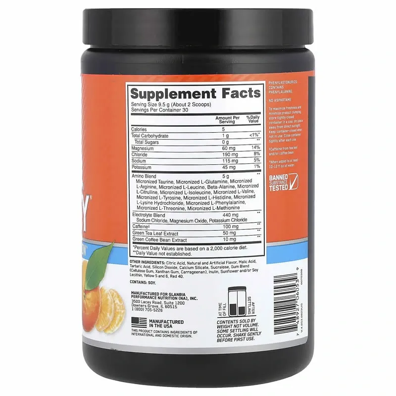 Optimum Nutrition Amino Energy Plus Electrolitos Energy Drink Powder