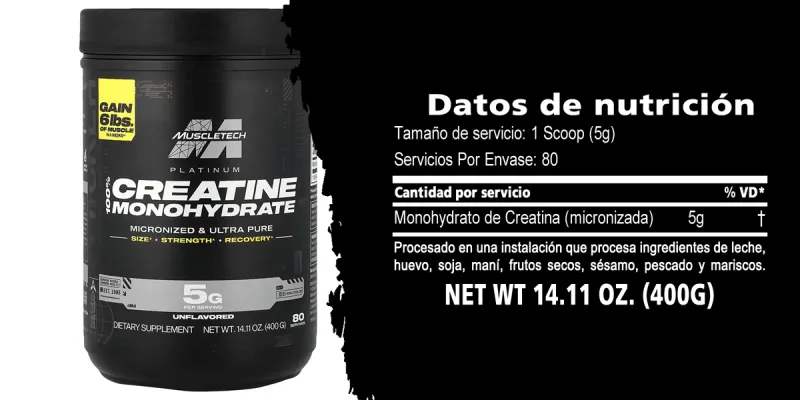 Creatina Muscletech Platinum 100% Creatine 2025