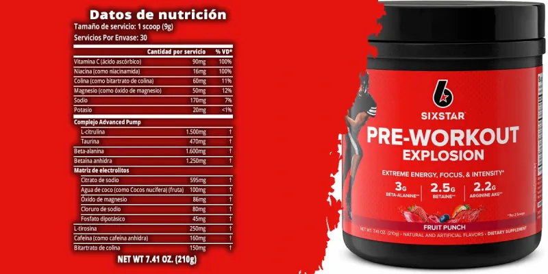 Six Star Pre-Workout Explosion 2.0