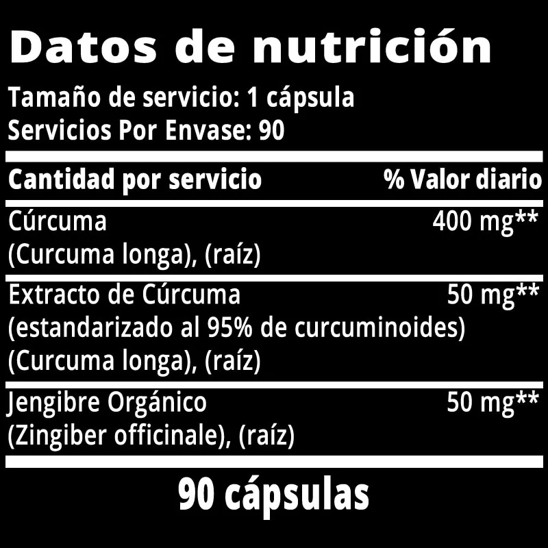 Spring Valley, Curcumina de cúrcuma con jengibre en polvo – 500 mg, 90 cápsulas vegetarianas