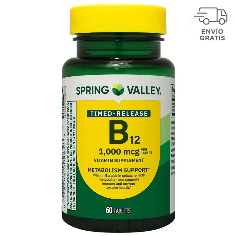 Spring Valley Vitamina B12, 1000 mcg, 60 unidades