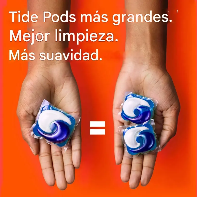 Tide Power PODS con Paquetes de Detergente para Ropa Downy Soft Boosters, Aroma Fresco de Abril, 63 Unidades