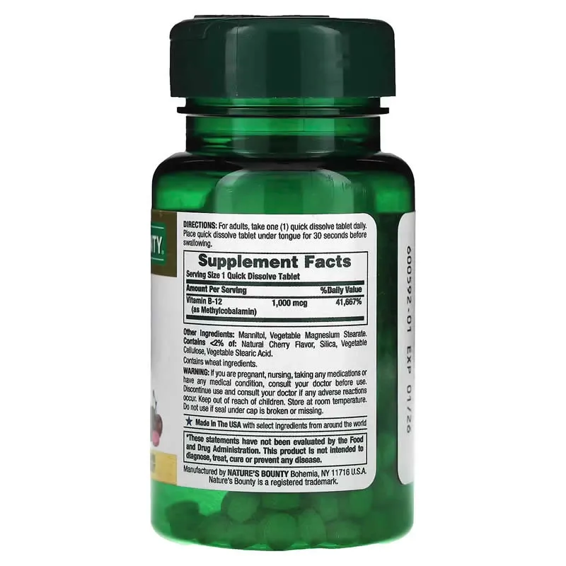 Vitamina B12, 1000mcg