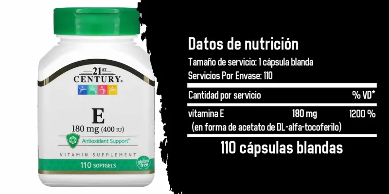 21st Century, Vitamina E 180 mg (400 IU)